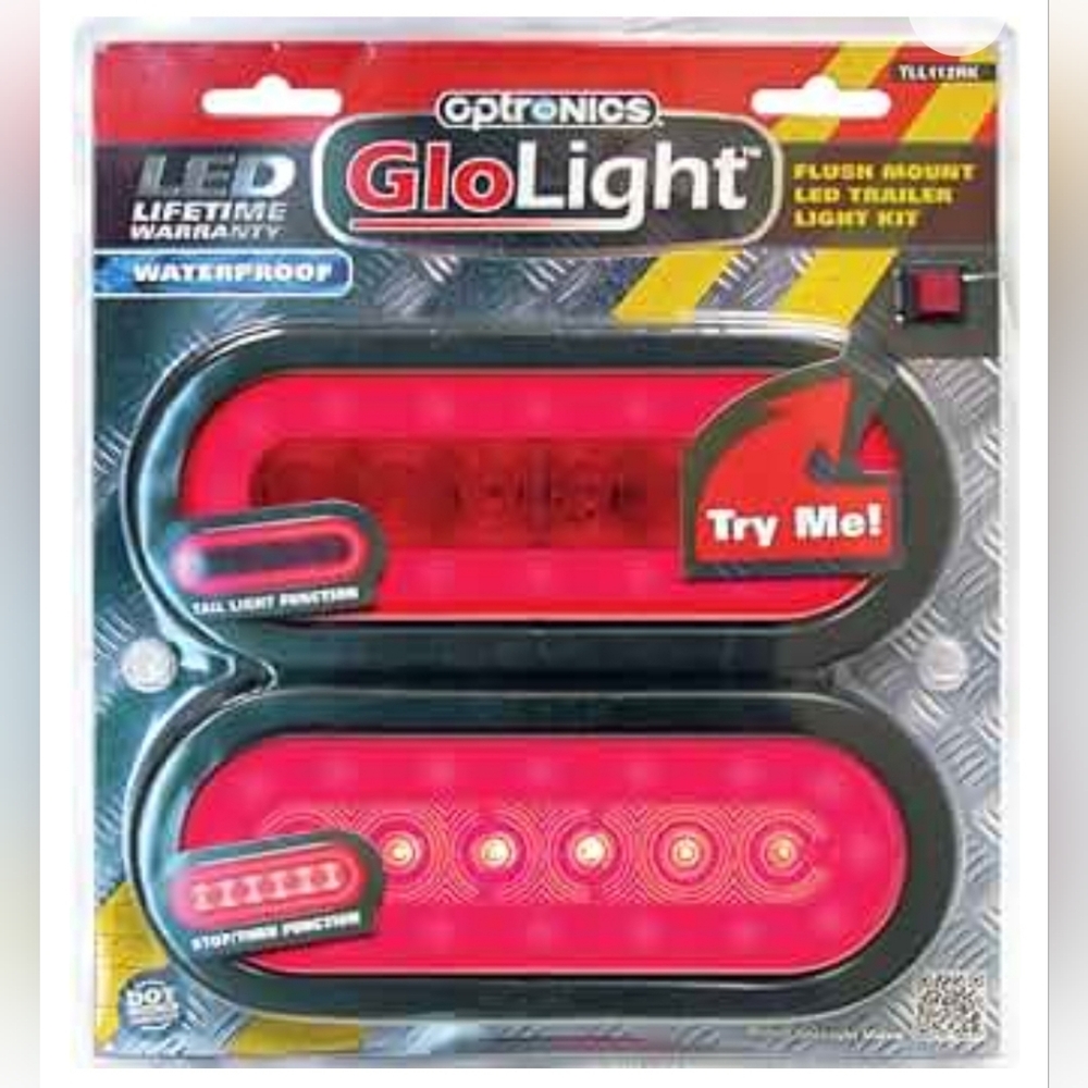 Optronics TLL112RK GloLight Red 6" Oval Sealed 22-LED Trailer Light Kit